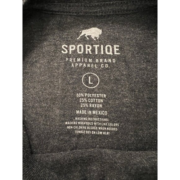 Sportiqe Mens T Shirt Size Large Short Sleeve Comfort Gray The Volley Preppy - Picture 4 of 7